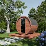 2m Barrel Sauna with Harvia Electric Heater