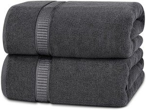Utopia Jumbo Bath Sheets - 100% Cotton (2 Pack)