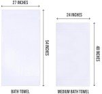 6 Pack Premium Quick-Dry Cotton Bath Towels