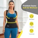 Junlan Women's Sauna Suit Waist Trainer Vest - Black
