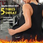 Junlan Women's Sauna Suit Waist Trainer Vest - Black