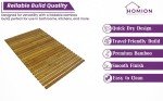 HOMION Folding Bamboo Bath Mat for Sauna & Shower