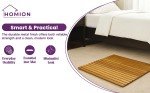 HOMION Folding Bamboo Bath Mat for Sauna & Shower