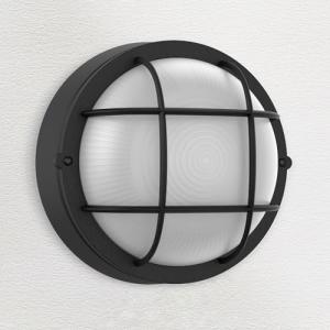 8" Black Round LED Nautical Outdoor Light