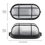 Black Nautical Bulkhead Light for Saunas