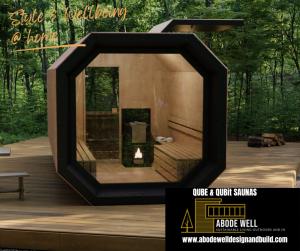 Custom Outdoor Scandinavian Sauna Cabin QUBE