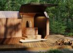 Custom Outdoor Scandinavian Sauna Cabin QUBE