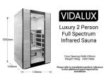 Vidalux Platinum 2-Person Full Spectrum Infrared Sauna