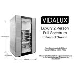 Vidalux 2 Person Infrared Indoor Sauna