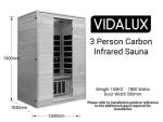 Vidalux 3-Person Infrared Carbon Sauna