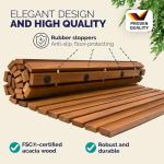 Acacia Wood Non-Slip Sauna Shower Bath Mat