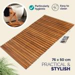 Acacia Wood Non-Slip Sauna Shower Bath Mat