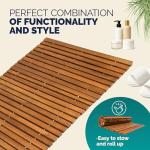 Acacia Wood Non-Slip Sauna Shower Bath Mat