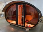Outdoor Hobbit Oval Family Sauna with Harvia Heater