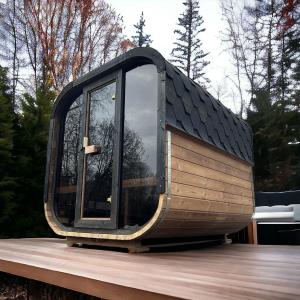Luxury Cube Terrace Sauna with Harvia Heater