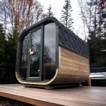 Luxury Cube Terrace Sauna with Harvia Heater