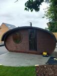 Outdoor Hobbit Oval Family Sauna with Harvia Heater