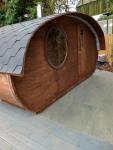 Outdoor Hobbit Oval Family Sauna with Harvia Heater