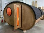 Outdoor Hobbit Oval Family Sauna with Harvia Heater
