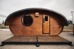 Outdoor Hobbit Oval Family Sauna with Harvia Heater