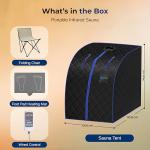 Portable Infrared Home Sauna Tent for One Person