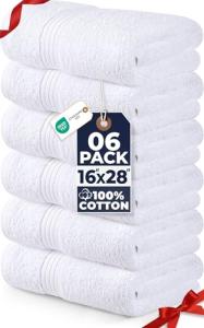 Premium Cotton Hand Towels - Ultra Soft 6-Pack