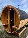 Outdoor Wood-Fired Barrel Sauna for 4-6 People