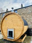 Outdoor Wood-Fired Barrel Sauna for 4-6 People