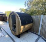 Cozy Outdoor Barrel Sauna for Relaxation