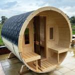 KeiCo 250 Outdoor Barrel Sauna for 4 People