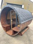 Barrel Sauna for 3-4 People with Wood Stove