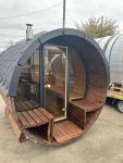 Barrel Sauna for 3-4 People with Wood Stove