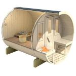 KeiCo 250 Outdoor Barrel Sauna for 4 People