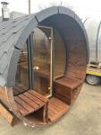 Barrel Sauna for 3-4 People with Wood Stove