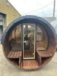 Barrel Sauna for 3-4 People with Wood Stove