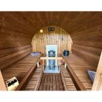 KeiCo Wellness 280 Deluxe Barrel Sauna for 6