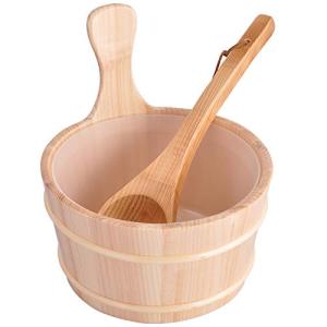 Zalati Wooden Sauna Bucket and Ladle Set 4L