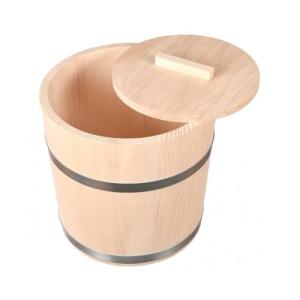 Wooden Sauna Bucket with Lid - 5 Liters