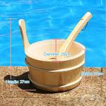 Zalati Wooden Sauna Bucket and Ladle Set 4L