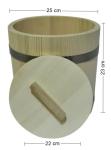 Wooden Sauna Bucket with Lid - 5 Liters