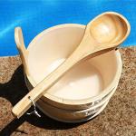 Zalati Wooden Sauna Bucket and Ladle Set 4L