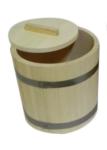 Wooden Sauna Bucket with Lid - 5 Liters