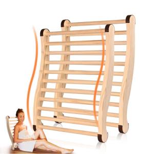 Ergonomic S-Shaped Sauna Backrest with Non-Slip Pads