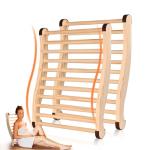 Ergonomic S-Shaped Sauna Backrest with Non-Slip Pads