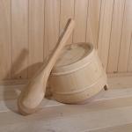 Wooden Sauna Bucket and Ladle Set 4L