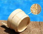 Zalati Wooden Sauna Bucket and Ladle Set 4L
