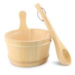 Wooden Sauna Bucket and Ladle Set - 4L Capacity