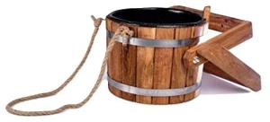 Wooden Sauna Bucket for Indoor and Outdoor Use