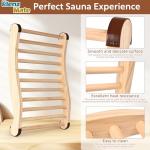 Ergonomic S-Shaped Sauna Backrest with Non-Slip Pads
