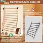 Ergonomic S-Shaped Sauna Backrest with Non-Slip Pads
